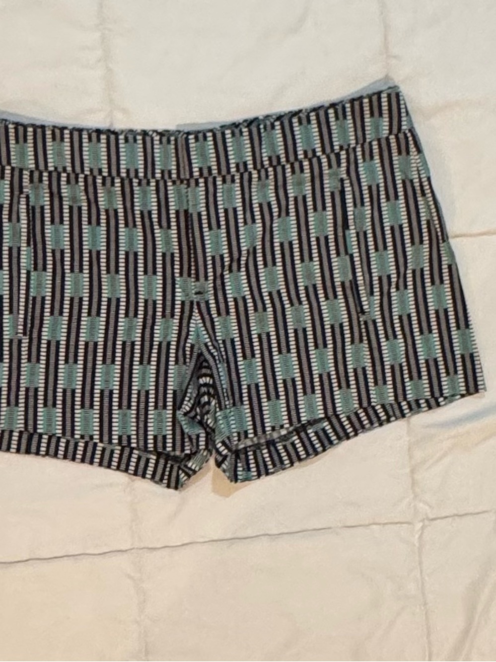 GAP turquoise and navy Patterned Shorts